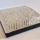 Pair of rectangular wall/ceiling lights in molded glass, 1960s