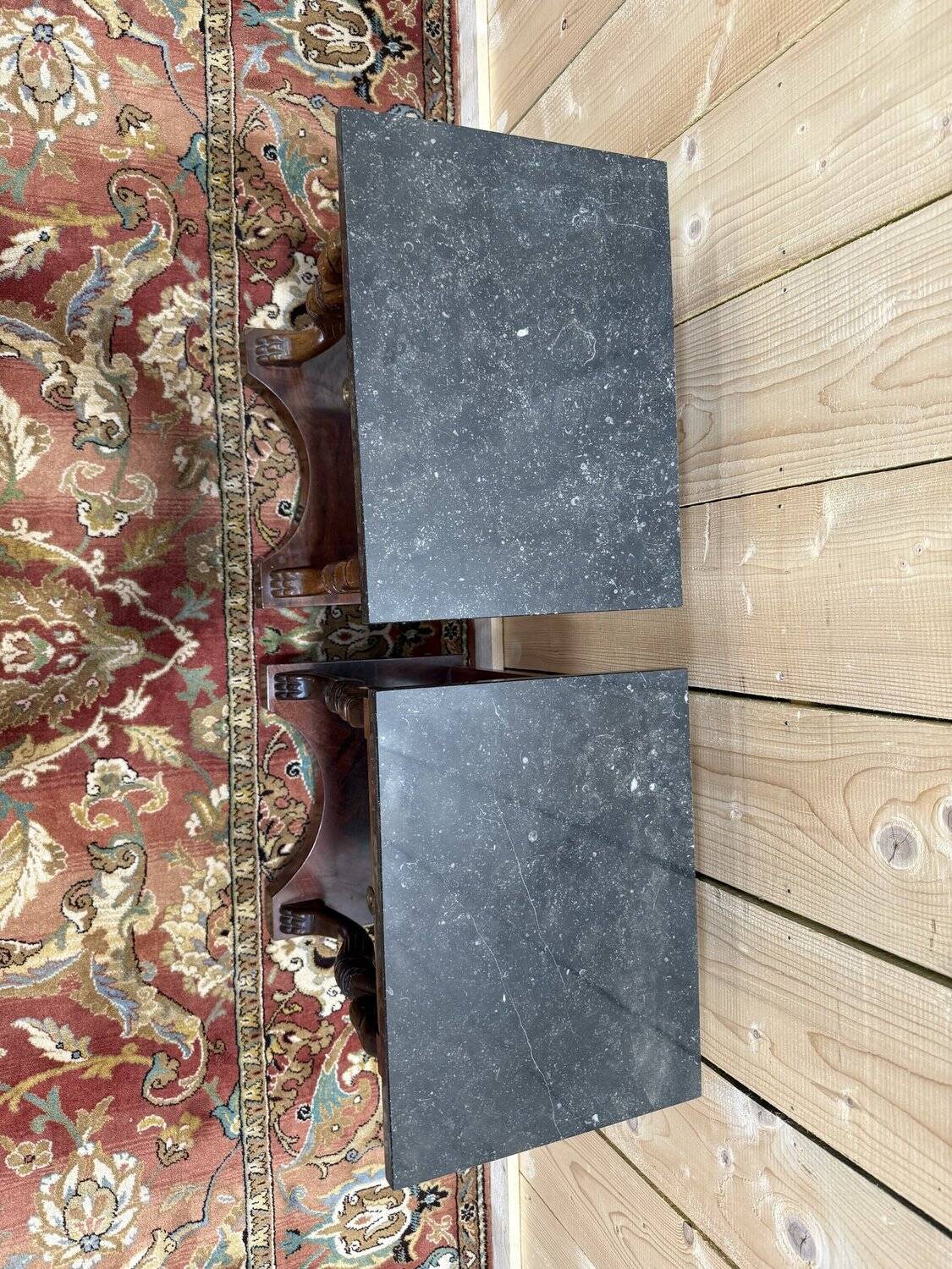 Pair of Empire-style bedside tables