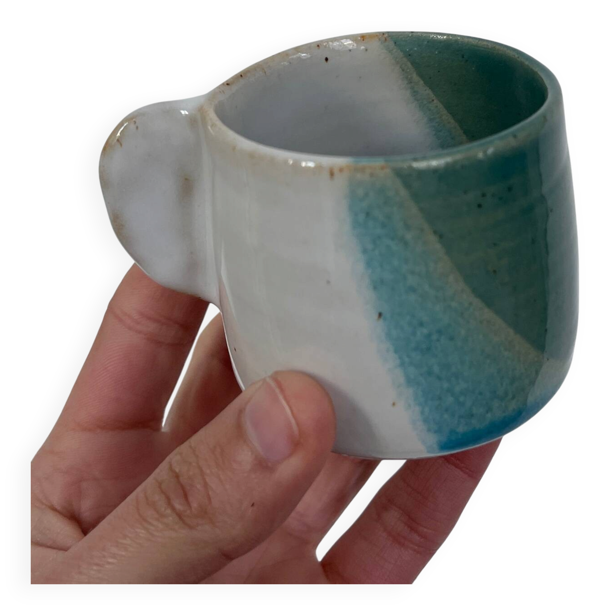 Artisan tricolour espresso cup