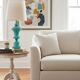 Large turquoise blue table lamp Manises from the 1960s (61 cm)