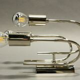 Pair of 70s chrome wall lights