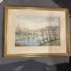 Lithograph Marsh Landscape Signed F Cavel
