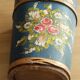 Handmade handpainted wooden umbrella stand - vintage