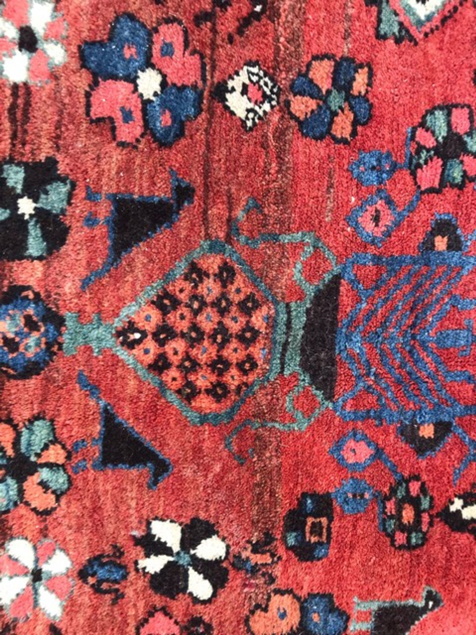 Very beautiful antique Persian carpet Malayer handmade 180x322 cm