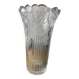 Vase en verre moulée italien