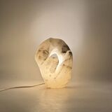 Sculptural alabaster table lamp, France 1980s