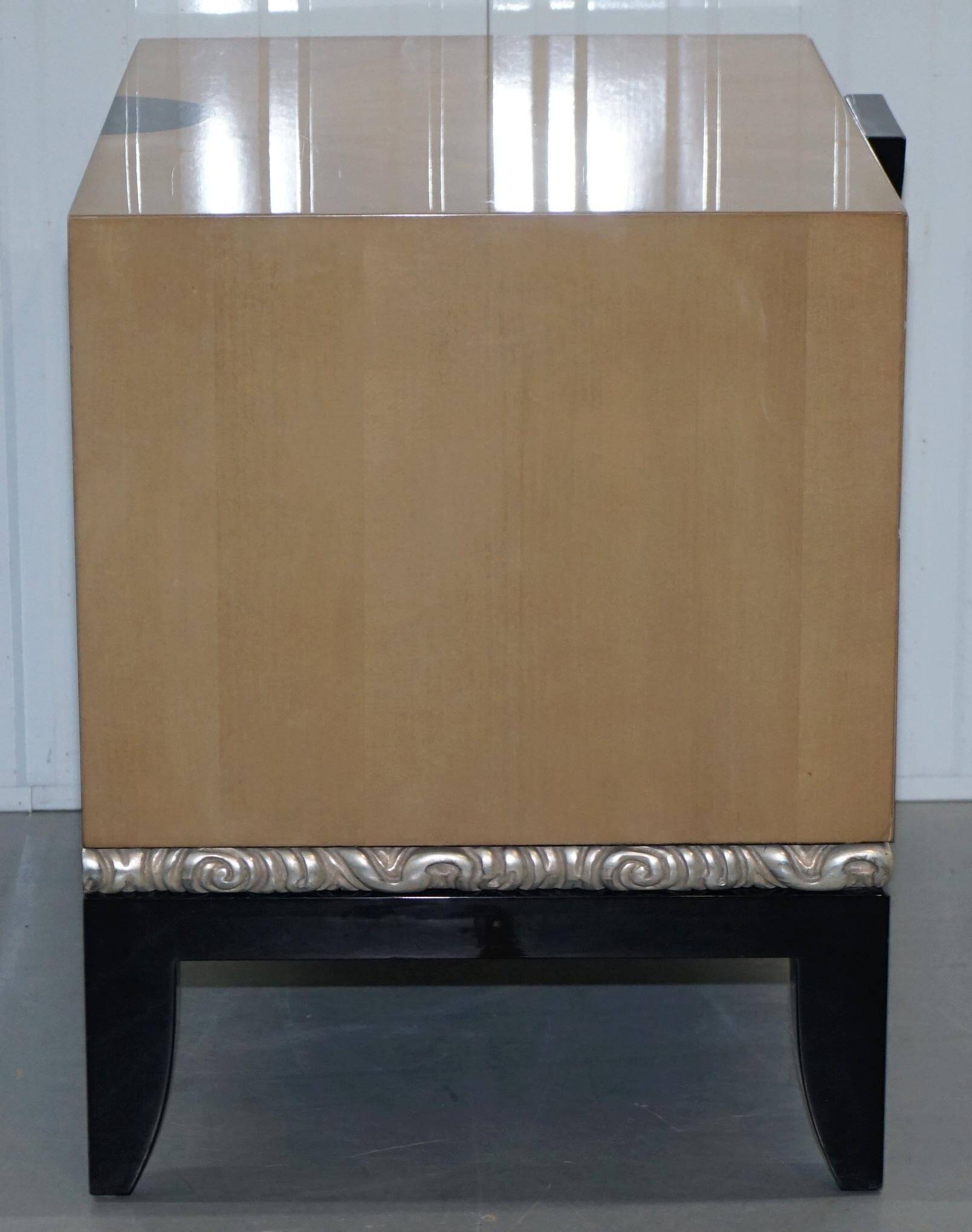 Cloud bedside tables by J Robert Scott with 14-carat gold veneer.