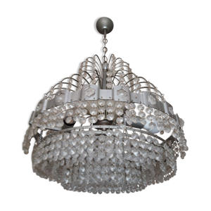 Lustre cristal et chrome italien