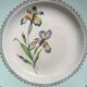 6 vintage white and green porcelain soup plates Iris Moulin des Loups "Sargosse" 1950s