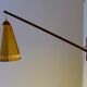Uno & Östen Kristiansson for Luxus Vittsjö — Teak & Copper Wall Lamp, Sweden, 1960s
