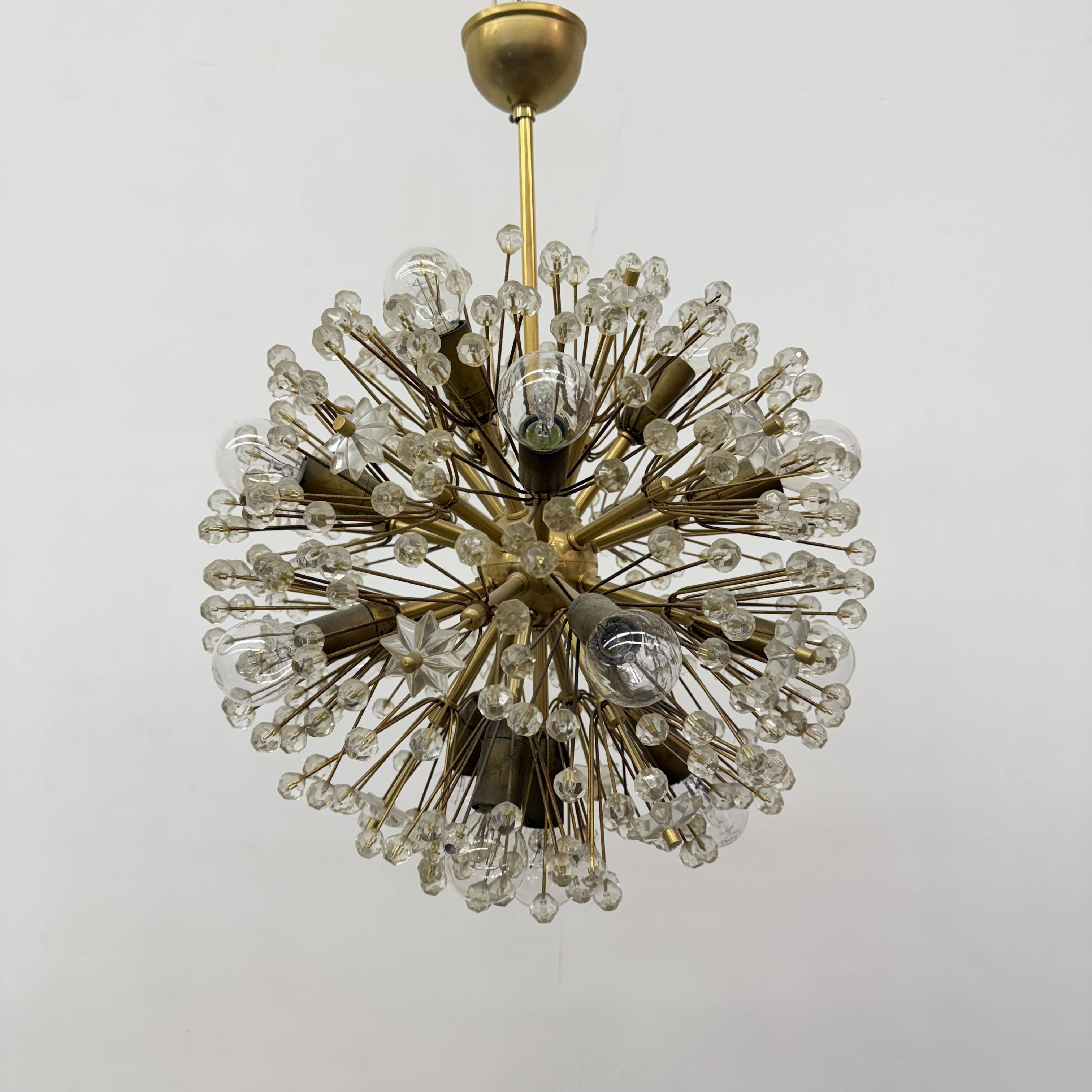 Starburst Brass Chandelier by Emil Stejnar, Austria 1960s