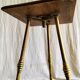 English side table in brass and solid wood - late 19th century