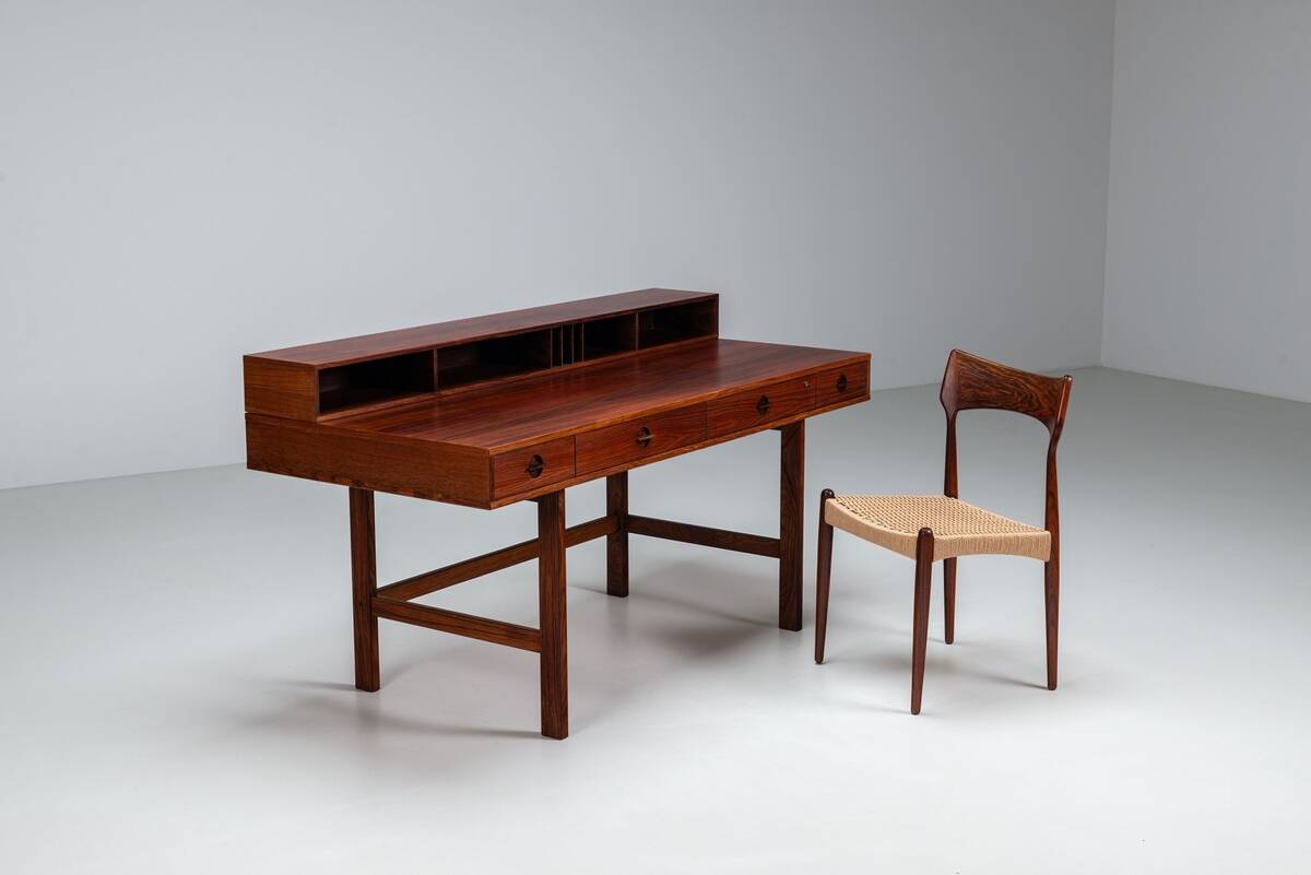 Peter Lovig Flip-Top Partners desk rosewood Lovig Denmark 1960