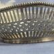 Large antique silver-plated metal bread basket