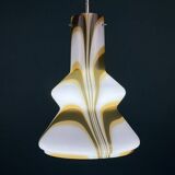 Mid-century brown opaline glass pendant, Murano, Italy, 1950s