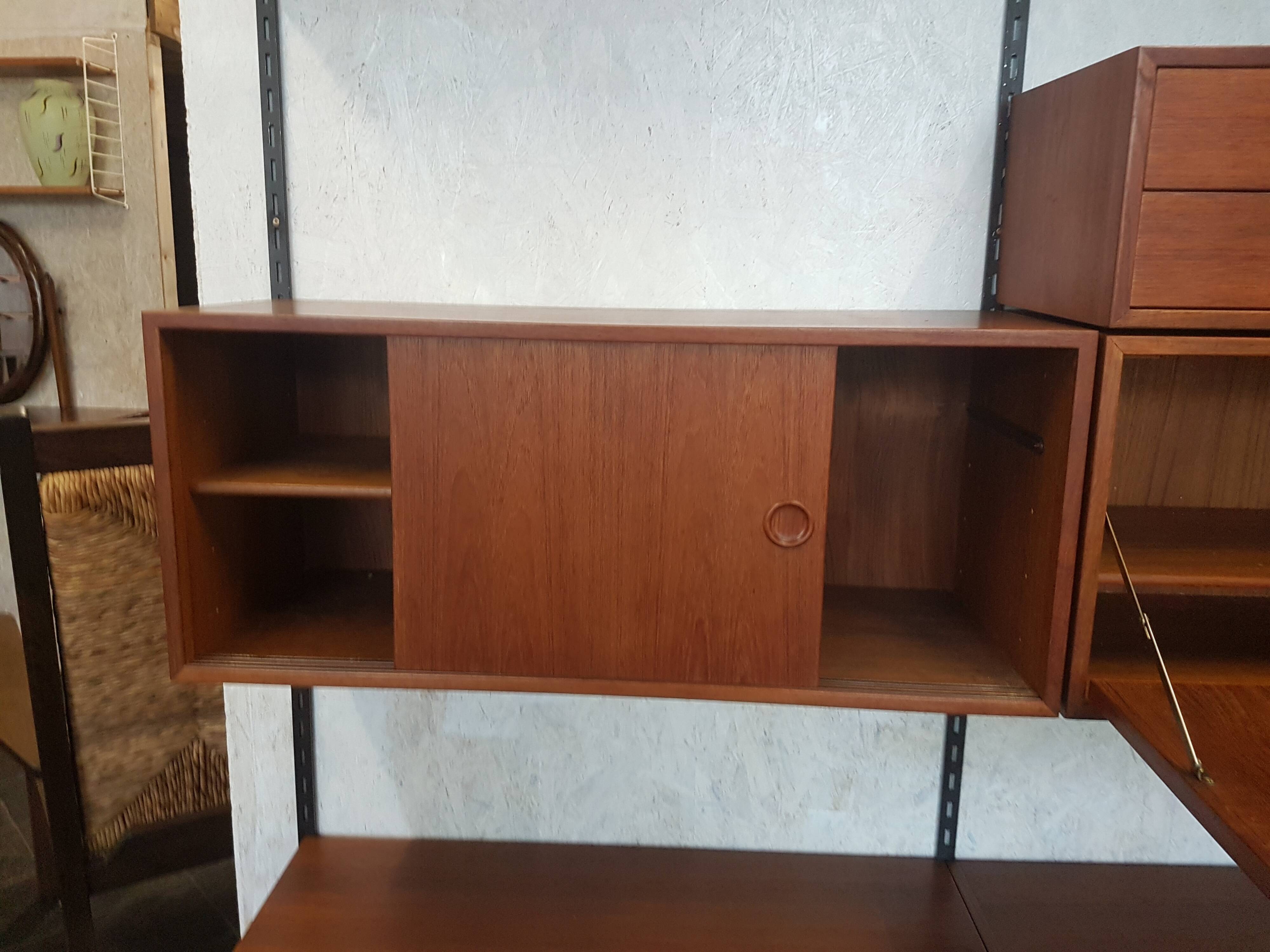 Vintage Kai Kristiansen XL teak shelving, wall unit
