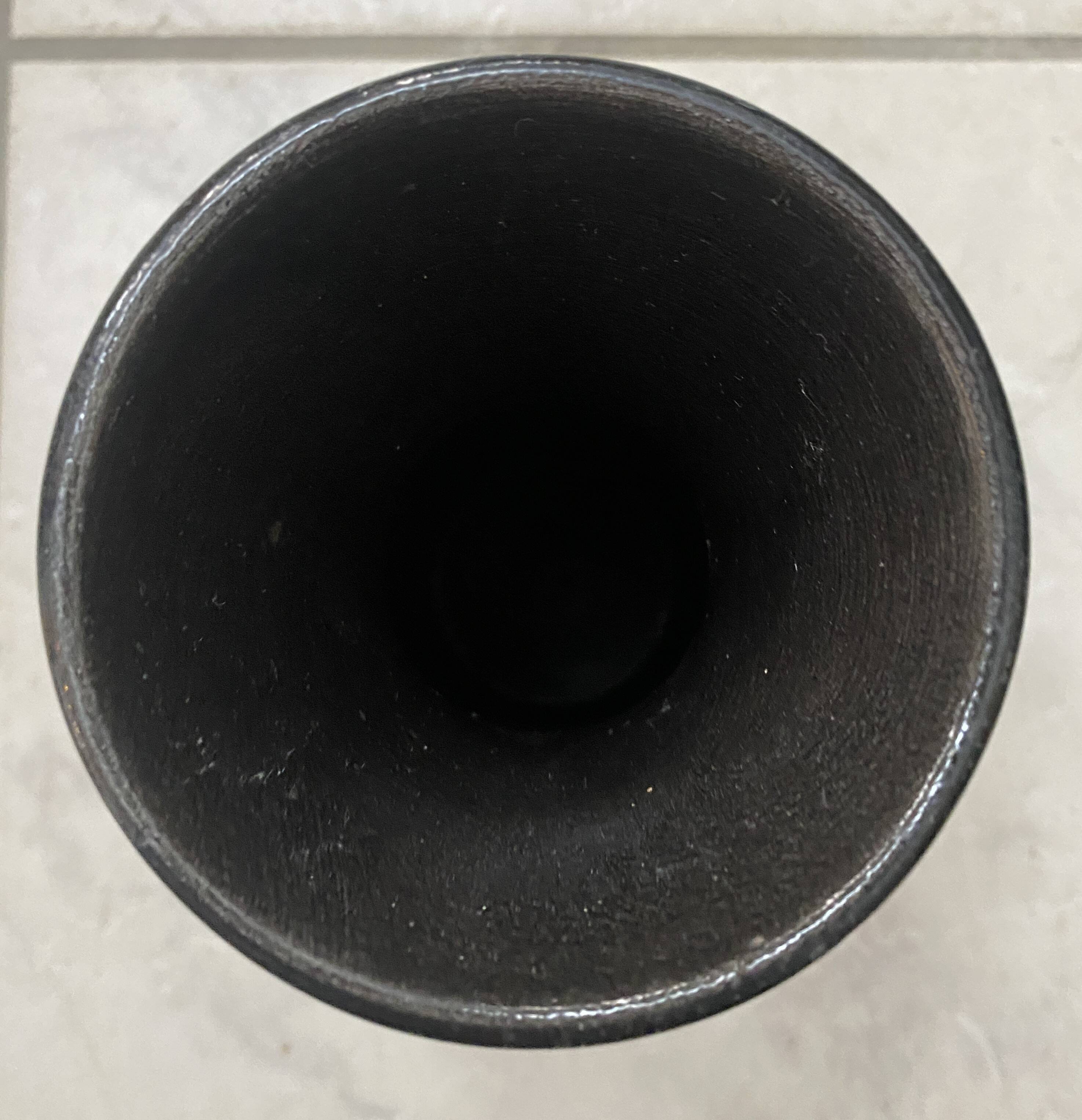 Vase d'Allemagne de l'Ouest par Scheurich modèle 523-21 bleu, noir et rouge