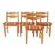 Set of 4 Henning Kjærnulf Oak Dining Chairs | Danish | EG Møbler | 1970s