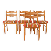 Set of 4 Henning Kjærnulf Oak Dining Chairs | Danish | EG Møbler | 1970s