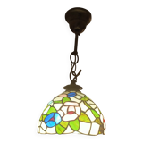 Tiffany-style pendant light – Ø 20cm – genuine glass – heavy