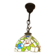 Tiffany-style pendant light – Ø 20cm – genuine glass – heavy
