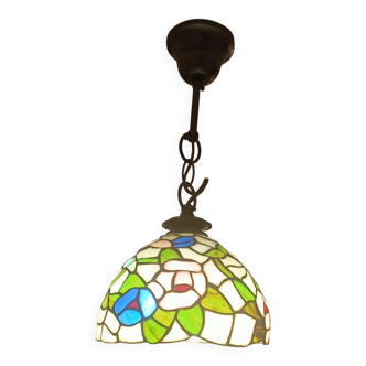 Tiffany-style pendant light – Ø 20cm – genuine glass – heavy
