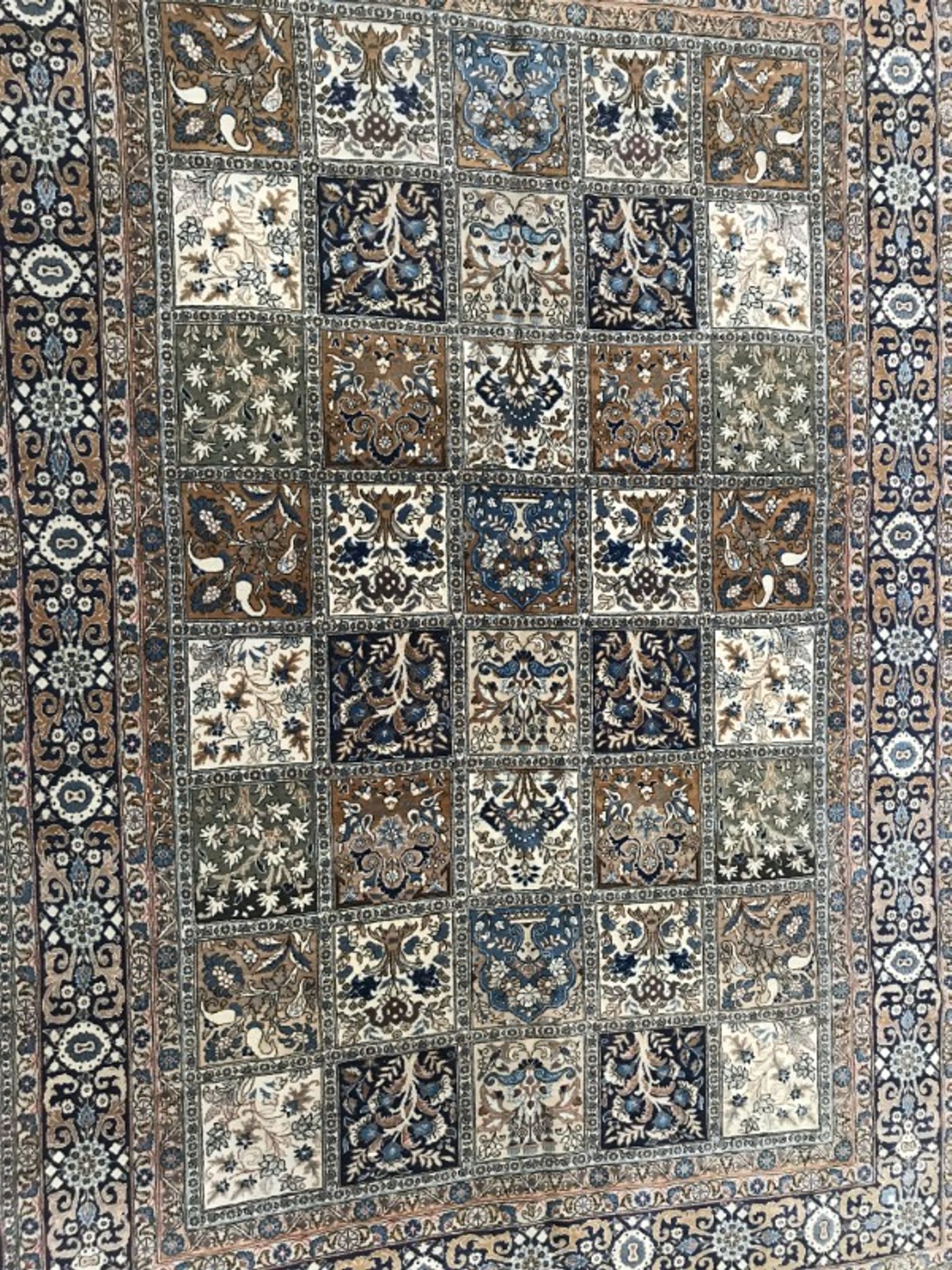 Old Persian Ghoum handmade carpet 207 X 303 cm