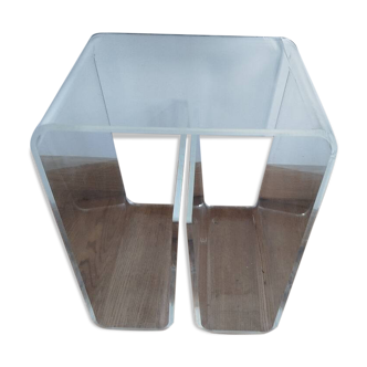 Original plexiglass side table, 1970s