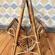 Vintage magazine holders light rattan