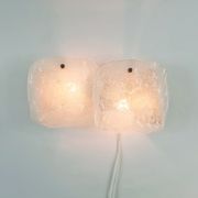 Paire of Murano glass and brass wall light by J. T. Kalmar, Austria, 1960s