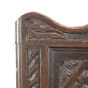 Unique 18th-century English oak wainscot chair with amazing woodcarving