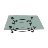 Metal and glass coffee table