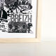 Saint-Malo Cancale black and white screenprint