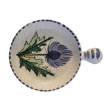 Caquelon signed thistle pattern