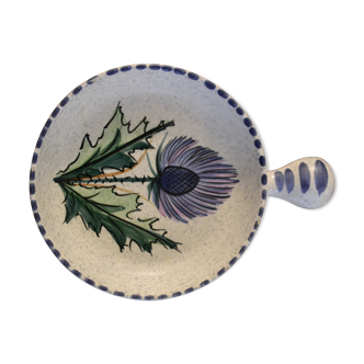 Caquelon signed thistle pattern