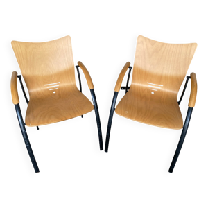 Paire fauteuil ancien - coque