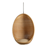 Fauteuil suspendu dit "Egg" par Nanna Ditzel, design 1959