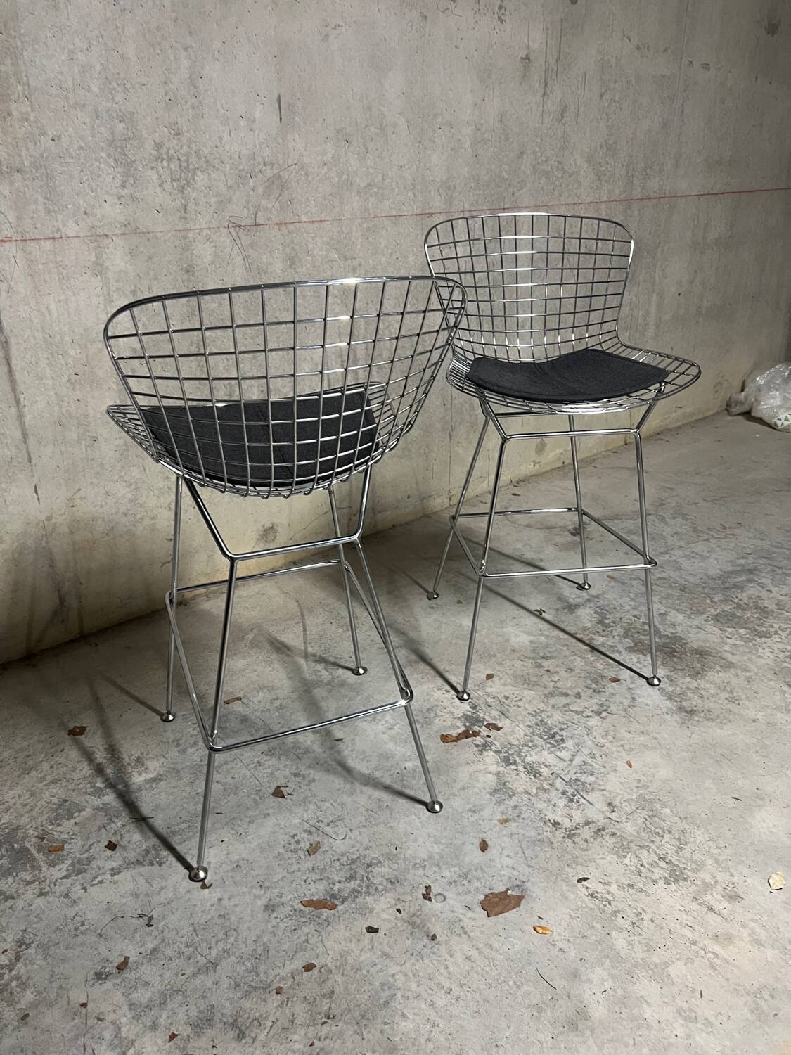 Pair of Harry Bertoia bar chairs