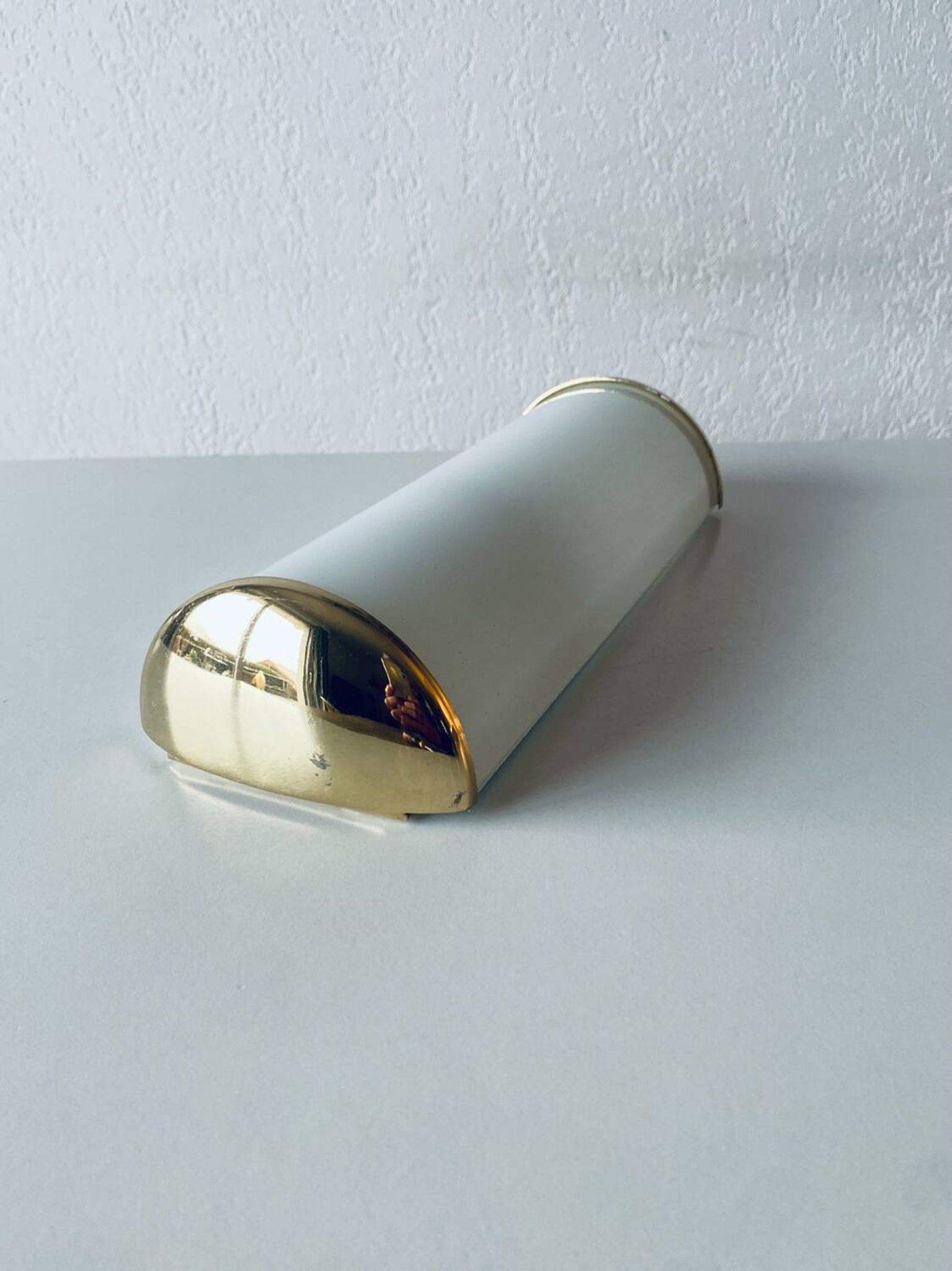 Brass and glass wall light