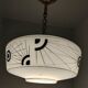 Suspension opaline décorée années 50/60