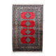 Vintage Uzbek Bukhara rug 92cm x 140cm 1960s