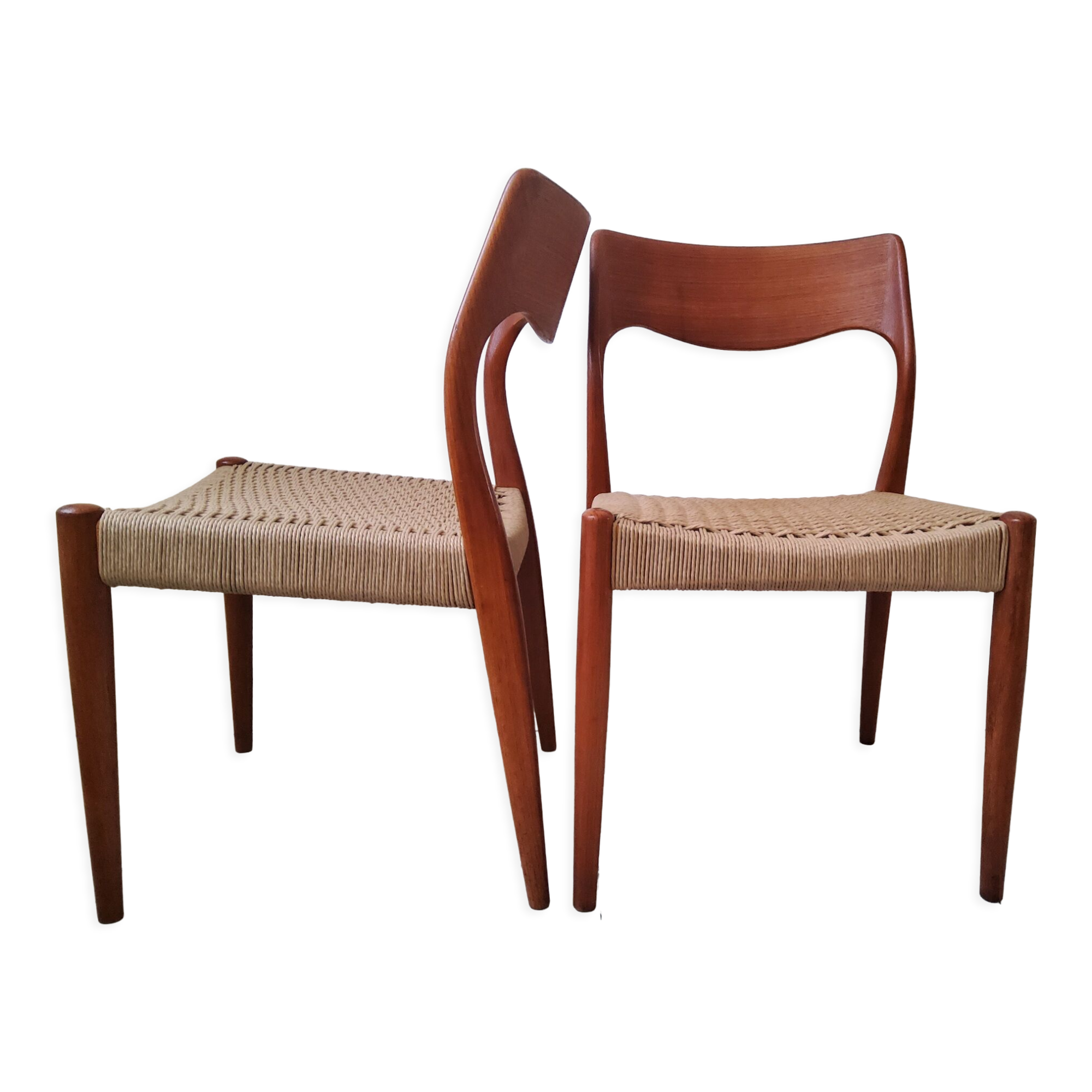 Vintage Niels Otto Møller 1950s chairs