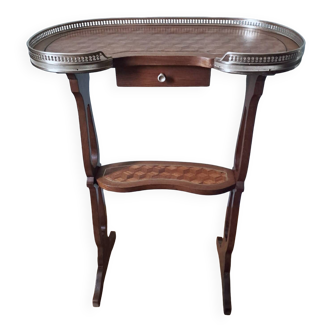 Marquetry pedestal table or side table