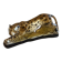 Vintage decorative ceramic sculpture representing a leopard.