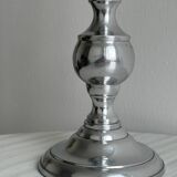 Silver metal candle holder