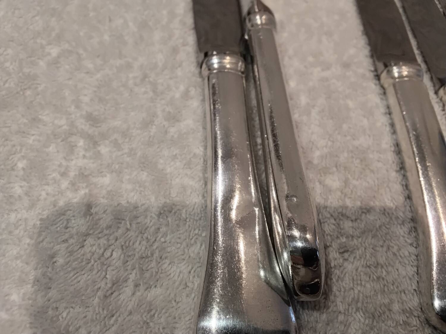 12 silver-plated table knives by silversmith Ravinet Denfert Brantome