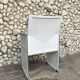 Fauteuil en cuir blanc, Tito Agnoli pour Matteo Grassi, Italie, 1970-80s
