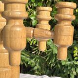 Vintage Scandinavian Candle Holder in Natural Wood, 60s Design - 7 Candles