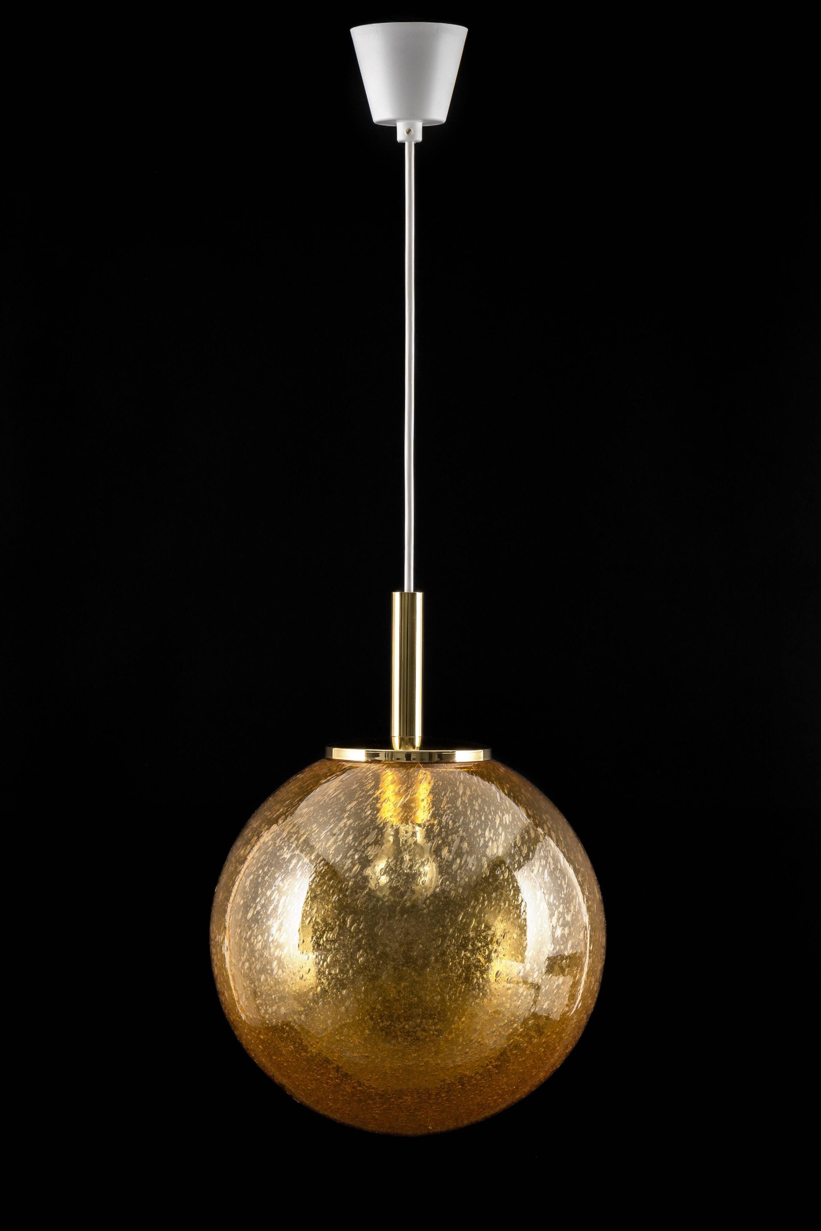 Murano ball pendant light by Doria, Germany, 1970s