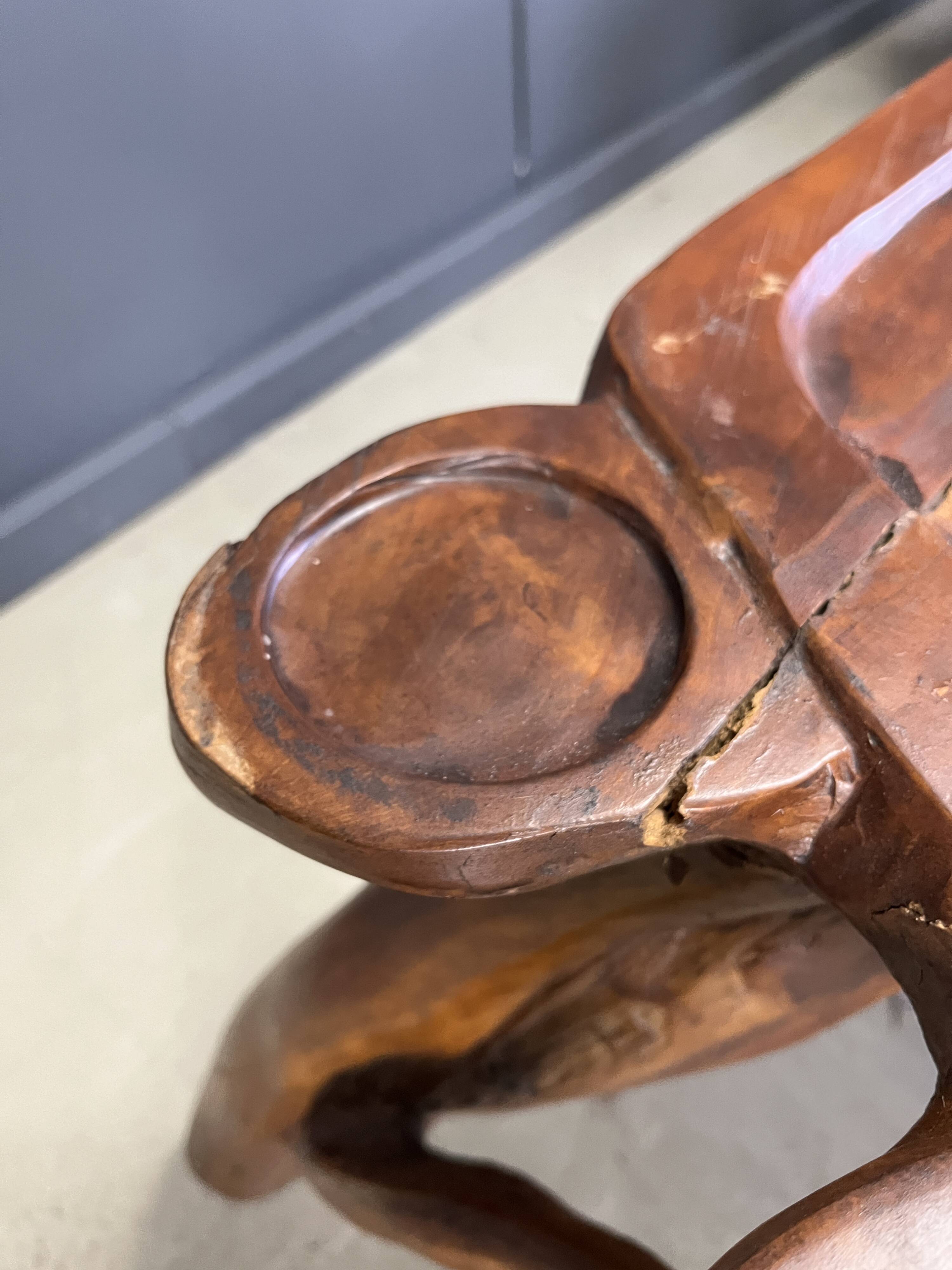 Large olive tree root chair set, 1960s